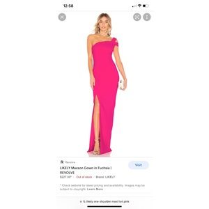 LIKELY Maxson Gown in Fuchsia